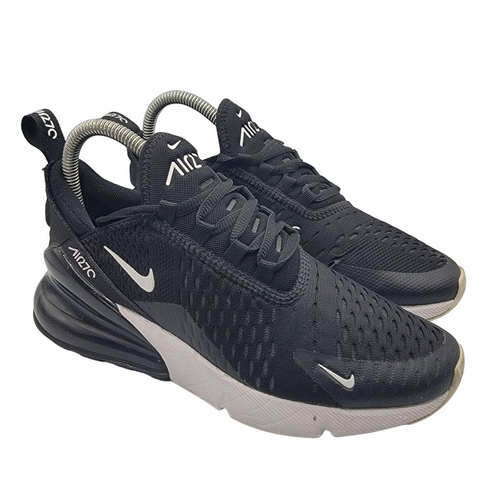 Nike Air Max 270 Womens Size 7 Black White Athletic Running Shoes AH6789-001